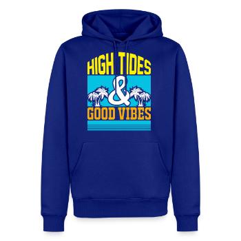 High Tides And Goodvibes Summertime - Men's Premium Hoodie - royal blue - Front