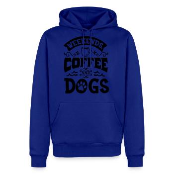 Weekends coffee and dogs - Men's Premium Hoodie - royal blue - Front
