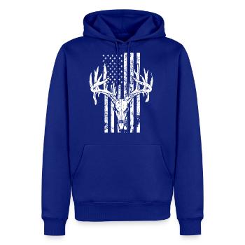 Deer Hunting USA Flag - Men's Premium Hoodie - royal blue - Front