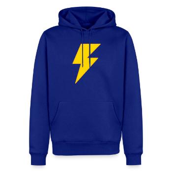 yellow lightning bolt - Men's Premium Hoodie - royal blue - Front