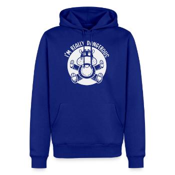 Danger Hippo Mono - Men's Premium Hoodie - royal blue - Front