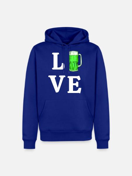 Love Green Beer - Men's Premium Hoodie - royal blue