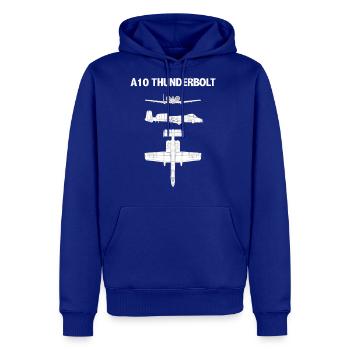 A-10 Thunderbolt Blueprint Art - Men's Premium Hoodie - royal blue - Front