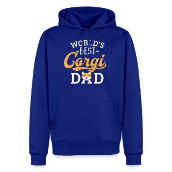 Corgi Dad Father s Day Dog Lover World s Best - Men's Premium Hoodie - royal blue - Front
