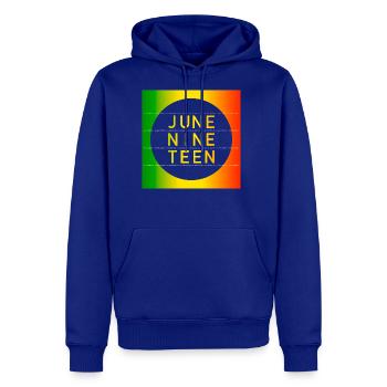 Juin Neuf Ado Noir Juneteenth Juin Vintage - Molleton à capuche Premium pour homme - bleu roi - Devant