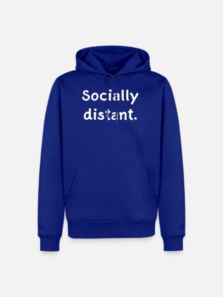 Socially distant - Men's Premium Hoodie - royal blue