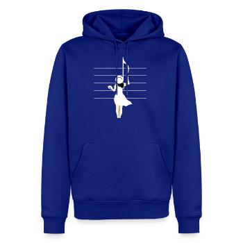 Woman Painting Music Notes For Classical Music - Men's Premium Hoodie - royal blue - Front
