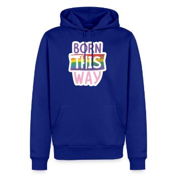 Born This Way Pride LGBT Queer Sticker - Men's Premium Hoodie - royal blue - Front