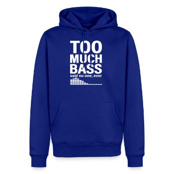 Too Much Bass Funny Dubstep EDM Music Lover Subwoo - Men's Premium Hoodie - royal blue - Front