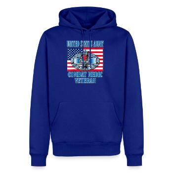 Combat Medic 2nd Award Back - Men's Premium Hoodie - royal blue - Front