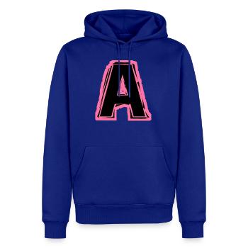 A (initial-pink) - Men's Premium Hoodie - royal blue - Front