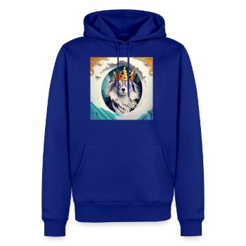 Dog with crown - Men's Premium Hoodie - royal blue - Front