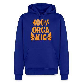 100% Organic - Men's Premium Hoodie - royal blue - Front