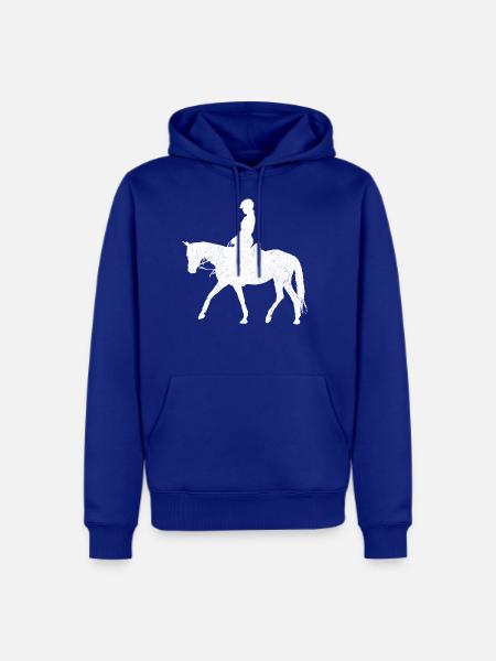 Equestrian White - Men's Premium Hoodie - royal blue