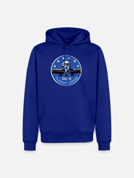 DC-8 Flight Crew Patch - Men's Premium Hoodie - royal blue