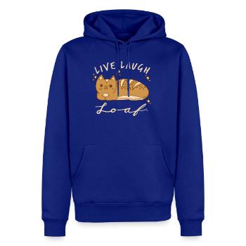 Live Laugh Loaf - Kawaii Doodle Cat Bread - Men's Premium Hoodie - royal blue - Front
