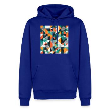 Minimalist Geometric Design with Depth Illusion - Men's Premium Hoodie - royal blue - Front