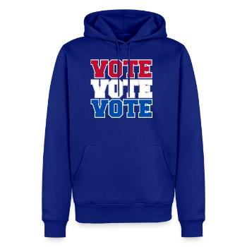 Bold Red, White, and Blue "VOTE" Election - Men's Premium Hoodie - royal blue - Front