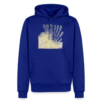 Glitch Art Geodesy – Digital Binary Map Design - Men's Premium Hoodie - royal blue - Front