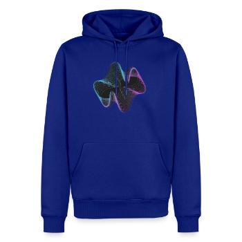 quantumcore, glitch art, cybertech, neonwave, futu - Men's Premium Hoodie - royal blue - Front