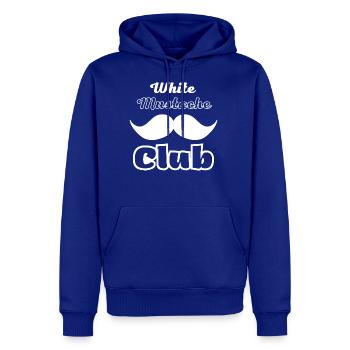 White Mustache - Men's Premium Hoodie - royal blue - Front