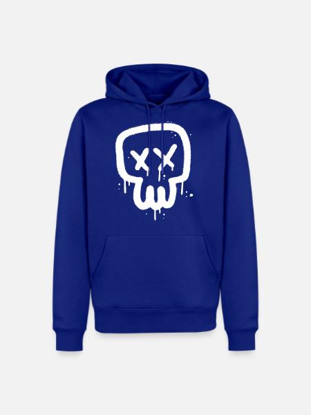 Skull Graffiti - Men's Premium Hoodie - royal blue