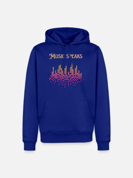 Music speaks. - Men's Premium Hoodie - royal blue