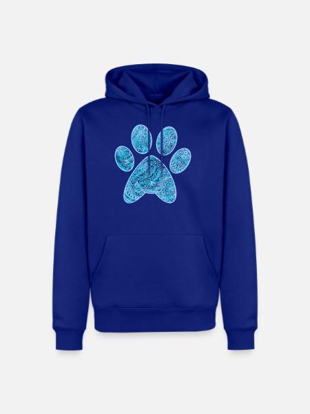 Zen Paw Print Blue - Men's Premium Hoodie - royal blue