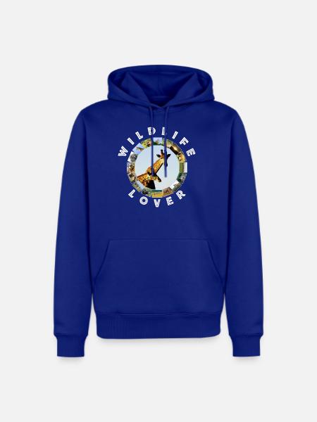 Wildlife Lover Blue Sky Giraffes - Men's Premium Hoodie - royal blue
