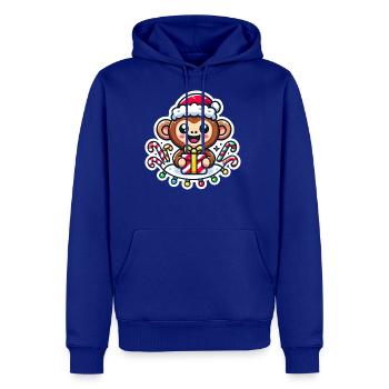 Christmas Monkey Macho - Men's Premium Hoodie - royal blue - Front
