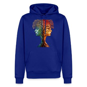 Spring and Fall seasons on the tree of life - Men's Premium Hoodie - royal blue - Front