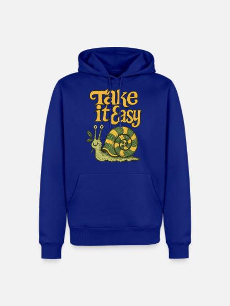 Take is Easy Snail - Men's Premium Hoodie - royal blue