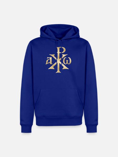 Chi Rho Christogram Gold - Men's Premium Hoodie - royal blue