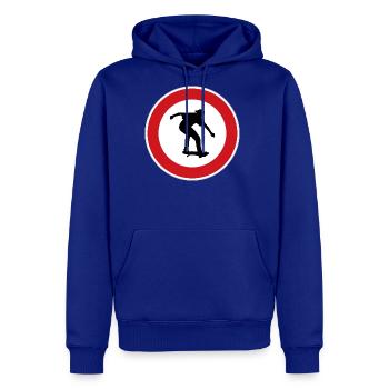 Skateboarding Icon Red Circle Sign - Men's Premium Hoodie - royal blue - Front
