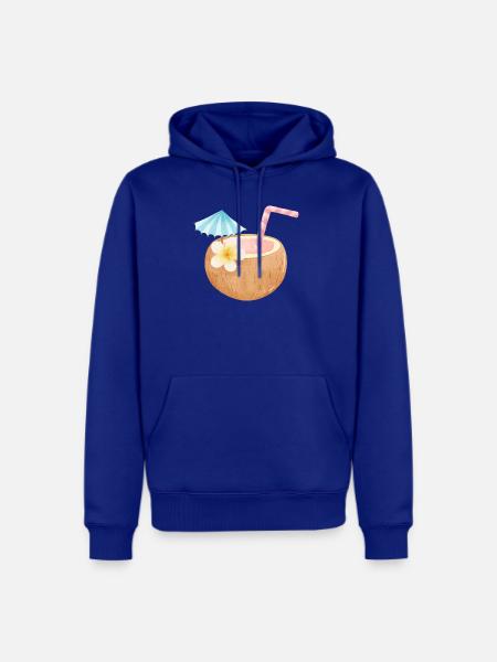 Tropical Coconut Sip - Men's Premium Hoodie - royal blue