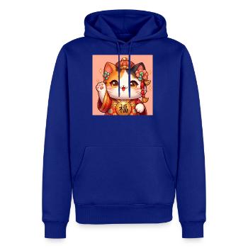 Cute Lucky Cat in Festive Hanfu Chinese New Year - Men's Premium Hoodie - royal blue - Front