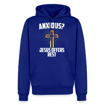 Anxious Jesus Offers Rest Christian - Men's Premium Hoodie - royal blue - Front
