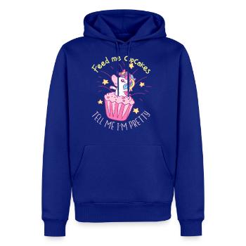 Nourrissez-moi de cupcakes et dites à mon Im Pretty Cute - Molleton à capuche Premium pour homme - bleu roi - Devant