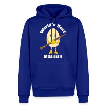 World s Best Clarinet Musician White Text - Men's Premium Hoodie - royal blue - Front