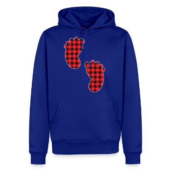 Baby Feet Red Plaid Buffalo Gift Christmas - Men's Premium Hoodie - royal blue - Front