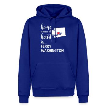 Ferry County Washington Is Where My Heart IsGift - Men's Premium Hoodie - royal blue - Front