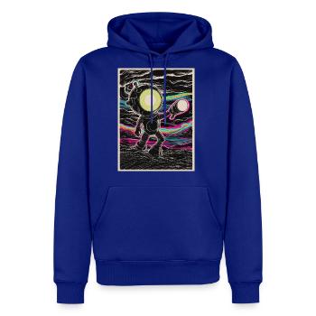 Mad Robot with Flashlight Hand - Men's Premium Hoodie - royal blue - Front