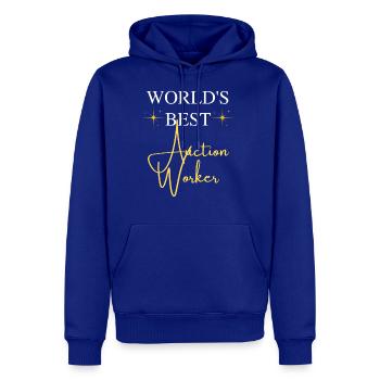 World s Best Auction Worker Funny Job Auction - Men's Premium Hoodie - royal blue - Front