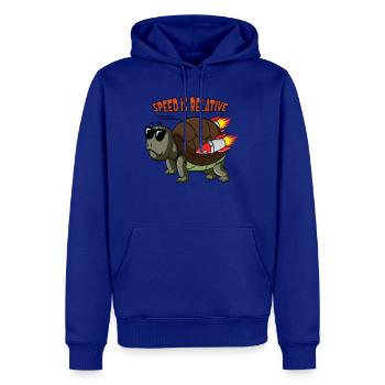 Speed is relative for a fast turtle with a turbo - Men's Premium Hoodie - royal blue - Front