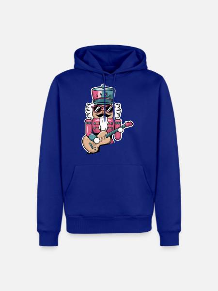 Nutcracker Playing Guitar - Men's Premium Hoodie - royal blue