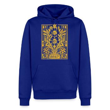 8647 Subtle Anti Trump Anti MAGA 86 47 Floral B - Men's Premium Hoodie - royal blue - Front