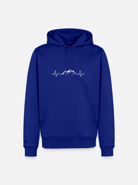 ECG mountains - Men's Premium Hoodie - royal blue