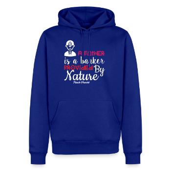 A father is a banker provided by nature French - Men's Premium Hoodie - royal blue - Front