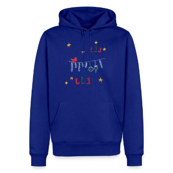 Christmas Bird And Socks - Men's Premium Hoodie - royal blue - Front