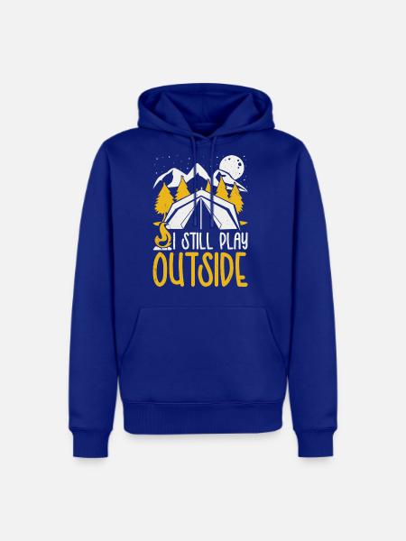 Camper Explore Forest Wilderness Outdoors Camping - Men's Premium Hoodie - royal blue